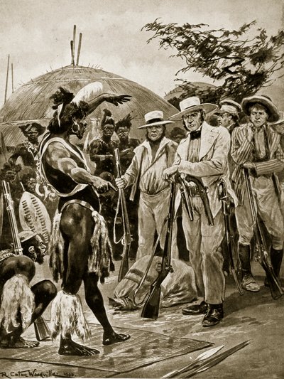 Britové v Natalu, 1824, ilustrace z 