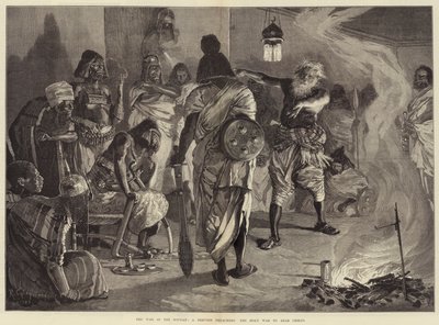 Válka v Súdanu, derviš hlásající svatou válku arabským náčelníkům od Richard Caton Woodville junior