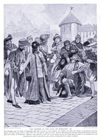 Vražda burgundského vévody AD1419, 20. léta 20. století od Richard Caton Woodville junior