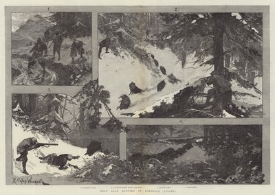 Lov divočáků v severní Albánii od Richard Caton Woodville junior
