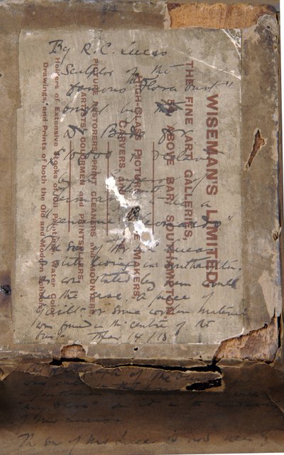 Verso busty dívky, cca 1850 (pero a inkoust a tisk na papír) (viz 876003) od Richard Cockle Lucas