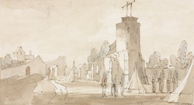 Mont St Jean, vesnice bitvy u Waterloo, jižně od Bruselu, 1815 od Richard Colt Hoare