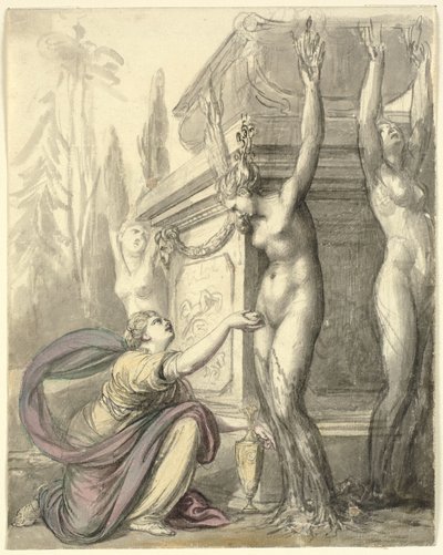 Heliády u hrobu Phaeton (Ovidius, Metamorphoses, II, 340-366) od Richard Cosway