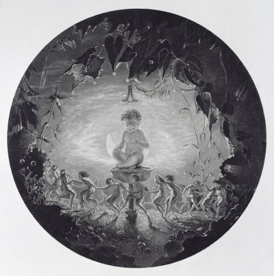 Puck and the Fairies, vyrytý William Home Lizars (1788-1859) od Richard Dadd