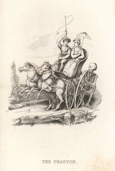 Kostra Smrti a Phaetona. ,1827 (rytina) od Richard Dagley