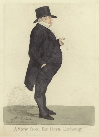 Nathan Mayer Rothschild, 1817 od Richard Dighton