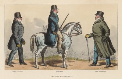 Světlo jiných dnů, v němž vystupují lord Alvanley, lord Hill a lord Yarmouth od Richard Dighton
