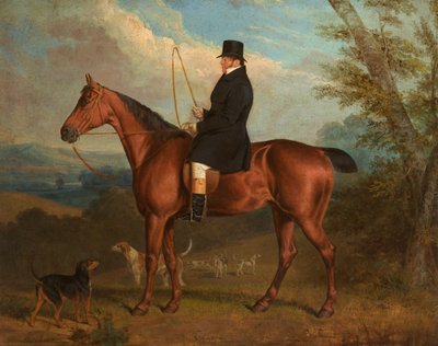 Reverend W. Parker na lovci zátoky s honiči (deska) od Richard Dodd Widdas