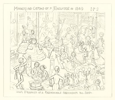 1849, Vyhlídka na módní obchod s galanterií od Richard Doyle