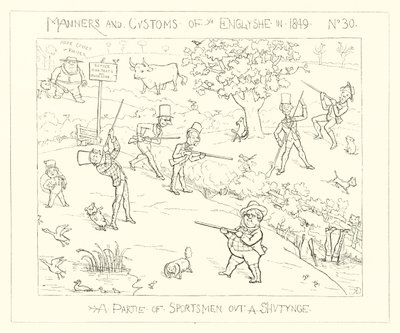 1849, Parta sportovců ve střelbě od Richard Doyle