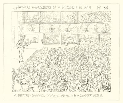 1849, Divadlo ukazující dům pobavený komickým hercem od Richard Doyle