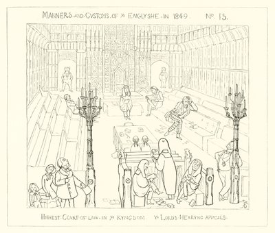 1849, Nejvyšší soud v království, lordi projednávají odvolání od Richard Doyle