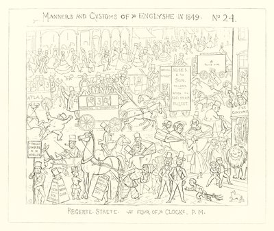 1849, Regent Street ve čtyři hodiny odpoledne od Richard Doyle