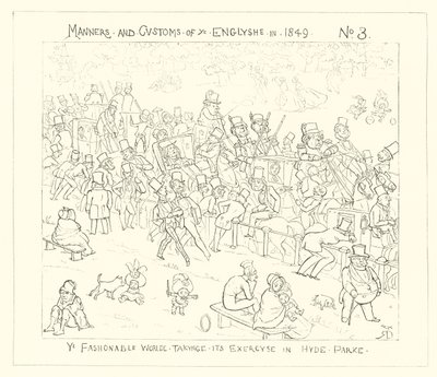 1849, Módní svět cvičí v Hyde Parku od Richard Doyle