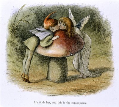 Líbání skřítek a víla od Richard Doyle