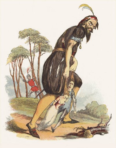 Ilustrace pro Jack The Giant Killer (barevné lito) od Richard Doyle