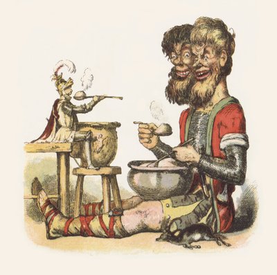 Ilustrace pro Jack The Giant Killer (barevné lito) od Richard Doyle