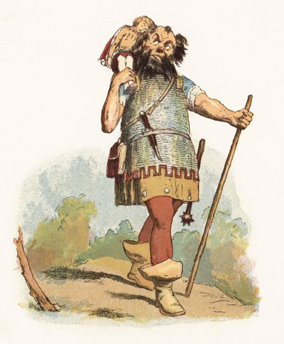 Ilustrace pro Jack The Giant Killer (barevné lito) od Richard Doyle
