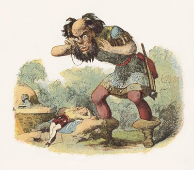 Ilustrace pro Jack The Giant Killer (barevné lito) od Richard Doyle