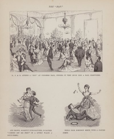 Stránka z The American Tour of pánů Brown, Jones a Robinson (rytina) od Richard Doyle