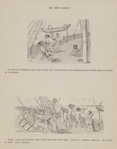 Stránka z The American Tour of pánů Brown, Jones a Robinson (rytina) od Richard Doyle