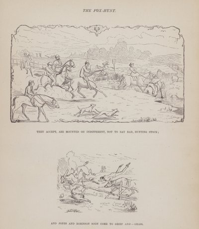 Stránka z The American Tour of pánů Brown, Jones a Robinson (rytina) od Richard Doyle