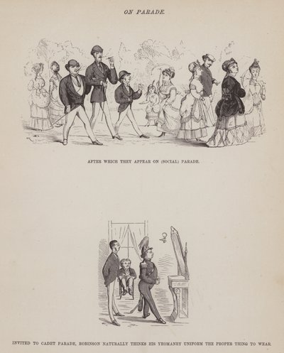 Stránka z The American Tour of pánů Brown, Jones a Robinson (rytina) od Richard Doyle