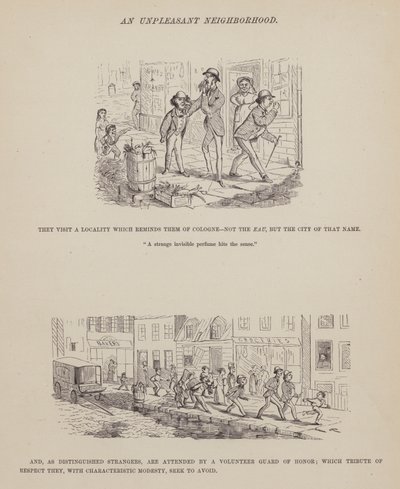 Stránka z The American Tour of pánů Brown, Jones a Robinson (rytina) od Richard Doyle