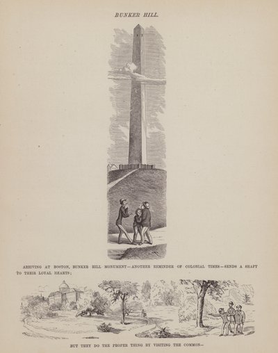 Stránka z The American Tour of pánů Brown, Jones a Robinson (rytina) od Richard Doyle