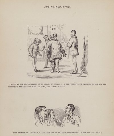 Stránka z The American Tour of pánů Brown, Jones a Robinson (rytina) od Richard Doyle