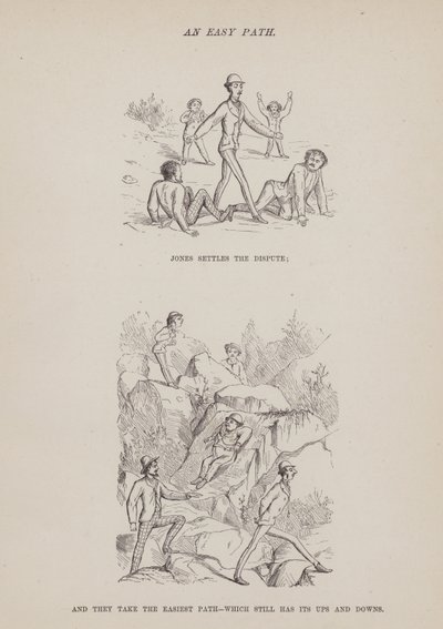 Stránka z The American Tour of pánů Brown, Jones a Robinson (rytina) od Richard Doyle