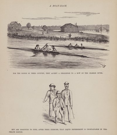 Stránka z The American Tour of pánů Brown, Jones a Robinson (rytina) od Richard Doyle