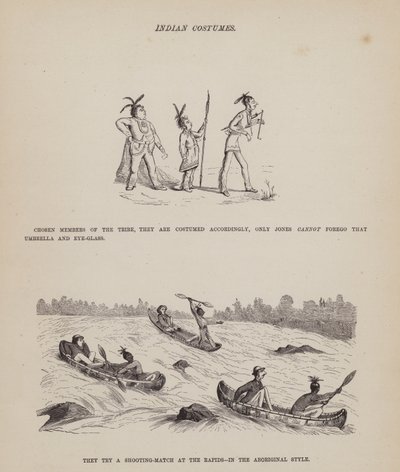 Stránka z The American Tour of pánů Brown, Jones a Robinson (rytina) od Richard Doyle