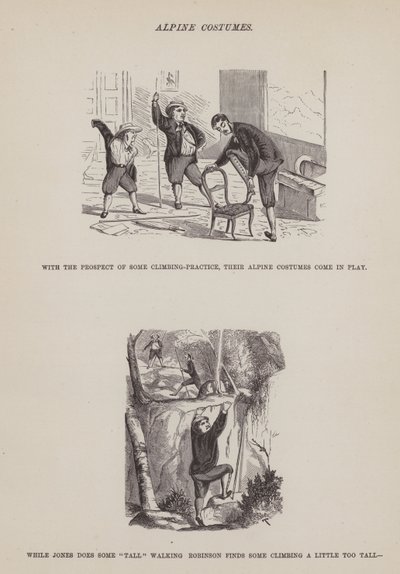 Stránka z The American Tour of pánů Brown, Jones a Robinson (rytina) od Richard Doyle