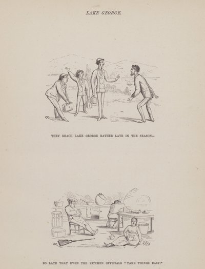 Stránka z The American Tour of pánů Brown, Jones a Robinson (rytina) od Richard Doyle