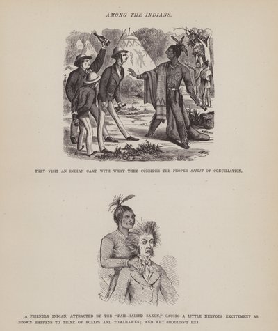 Stránka z The American Tour of pánů Brown, Jones a Robinson (rytina) od Richard Doyle