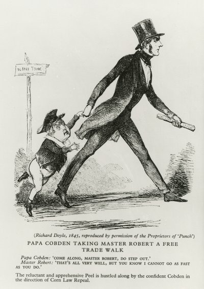 Papa Cobden vzal mistra Roberta na procházku volným obchodem, 1845 od Richard Doyle