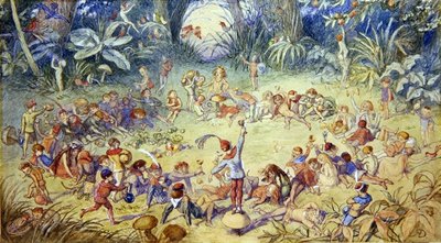 The Fairy Ring (akvarel a tužka na papíře) od Richard Doyle