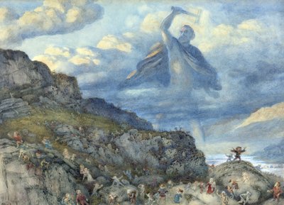 Thor (Tor) a trpaslíci par Doyle, Richard (1824-1883) od Richard Doyle
