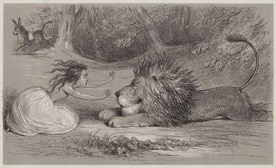 Una a lev (akvatinta) od Richard Doyle