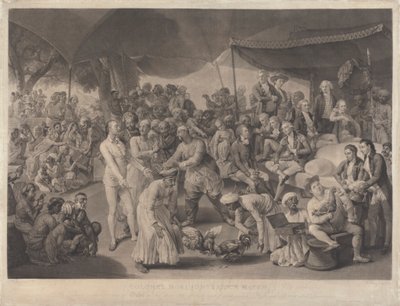 Cock Match plukovníka Mordaunta v Lucknow od Richard Earlom