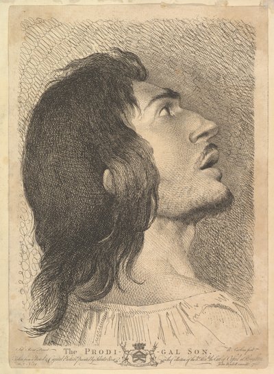 Hlava v profilu marnotratného syna, 1766. od Richard Earlom