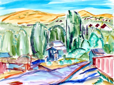Domy a kopce, 2019 od Richard Fox
