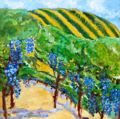 Vineyard and Rolling Hills, 2019 od Richard Fox