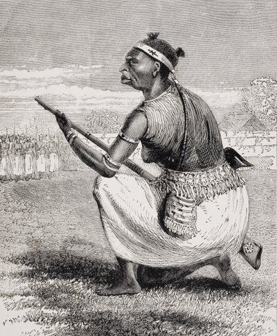 Hlavní důstojník Richards Brigade of Amazons, z „Život kapitána Sira Richarda Burtona, svazek II“ od Isabel Burtonové (1831-96), vydané v roce 1893 od Richard Francis Burton