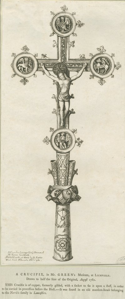 Lichfield - Krucifix: lept, srpen 1782 (tisk) od Richard Greene