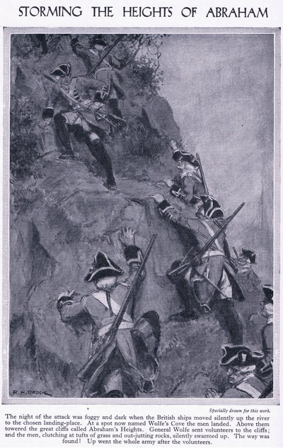 Storming of the Heights of Abraham, c.1950 od Richard Henry Brock