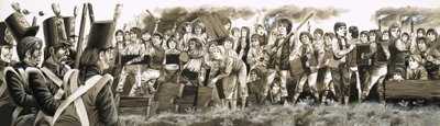 V roce 1797 byly povolány jednotky k potlačení výtržností školáků v Rugby. od Richard Hook