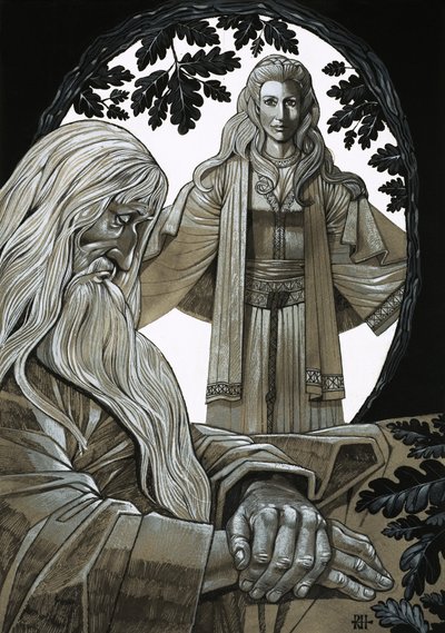 Merlin a Vivian, víla Jezerní paní od Richard Hook