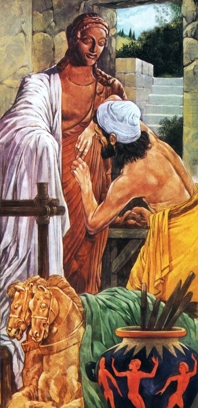 Etruský umělec Vulca z Veii při práci na soše Herma od Richard Hook